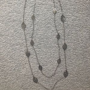 Two-Tiered Leaf Necklace